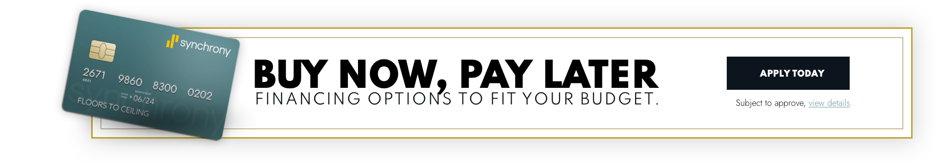 Buy now pay later | Floors Of Distinction